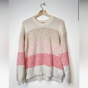 Splendid Pink/Cream Striped Sweater